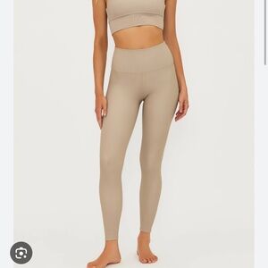 Beach Riot Ayla Ribbed Leggings in Nude
